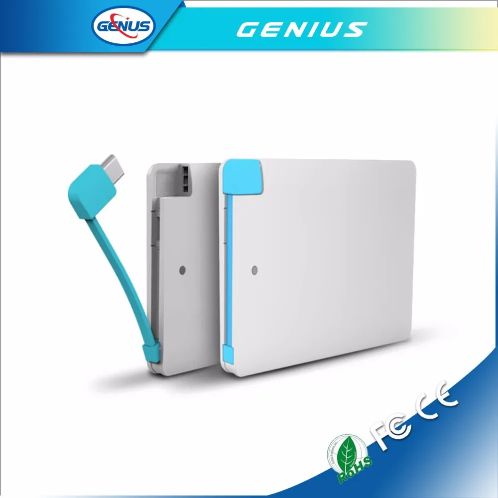 Grade A Brand New Lithium-Ion Battery Powerbank 2500mah Mini Credit Card Power Bank