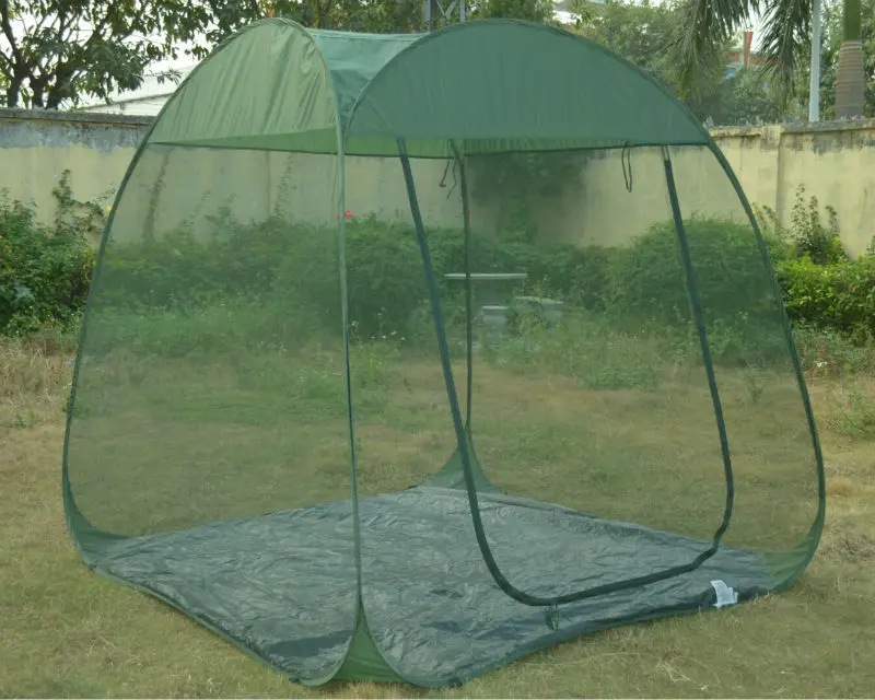 Green Color Pop Up Screen Room Large Mosquito Net Tent With Floor