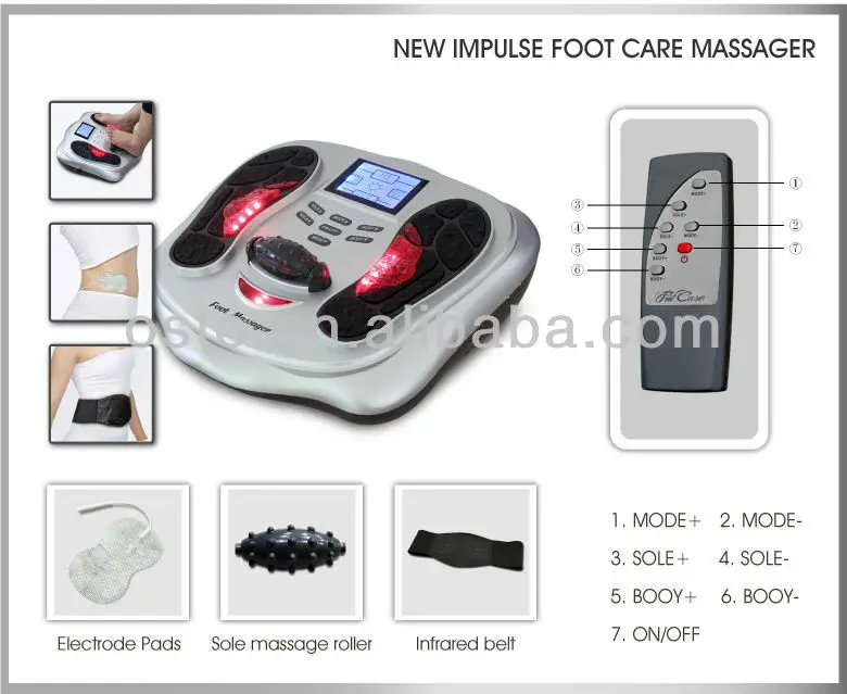 Ems Tourmaline Electric Calf Foot Massager With Roller Buy Foot