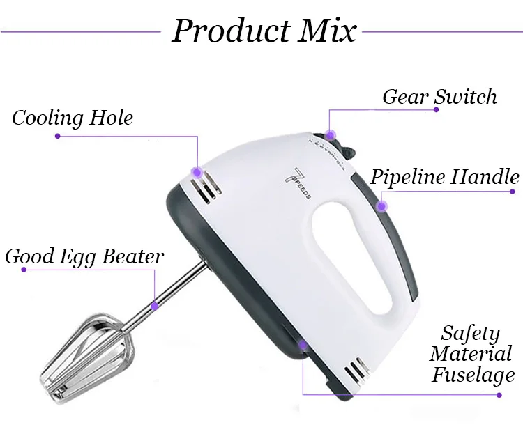 Wb 6610 Good Quality Battery Operate Egg Beater Parts Whisk Machine