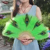 Wholesale High Quality Turkey Marabou Dancing Feather Hand Fans Peacock Feather Hand Fans