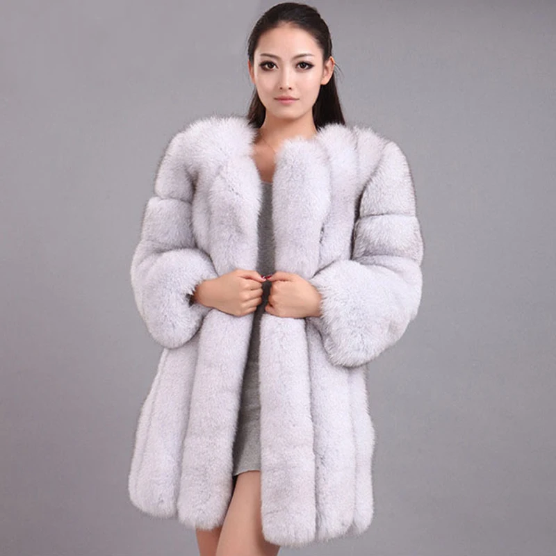 Custom Women Real Fox Fur Coat Sex Wholesale Winter Female Luxury Fur ...