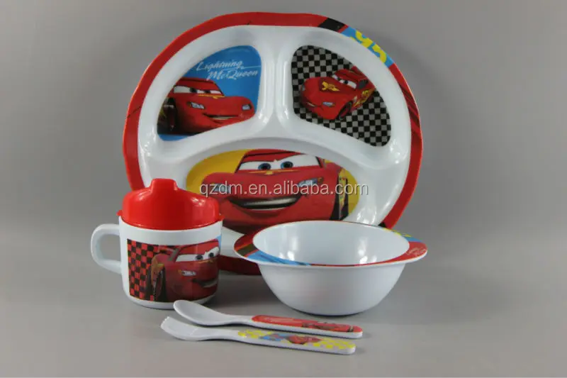 Food Grade 100% Melamine Dinner Sets For Children
