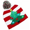HZM-18032007 LED Flashing Holiday Knitted long soft funny christmas men's sports winter beanie