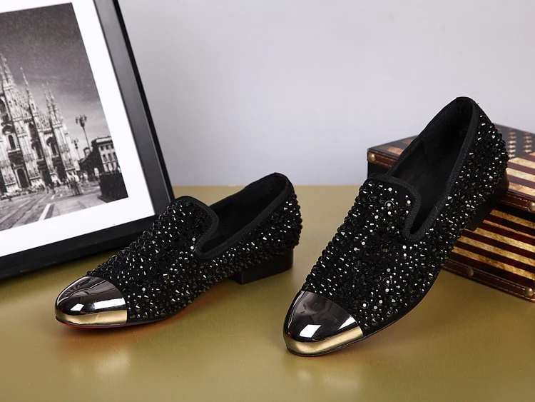 black and silver prom shoes men