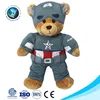 Souvenir gift wholesale cute game toy custom stuffed soft plush toy uniform teddy bear with LOGO