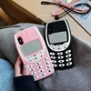 3D Silicone Cartoon Retro Old Mobile Phone Case For iPhoneX XR Soft Shell Phone Case For iPhone7 8 6 6S Back Cover