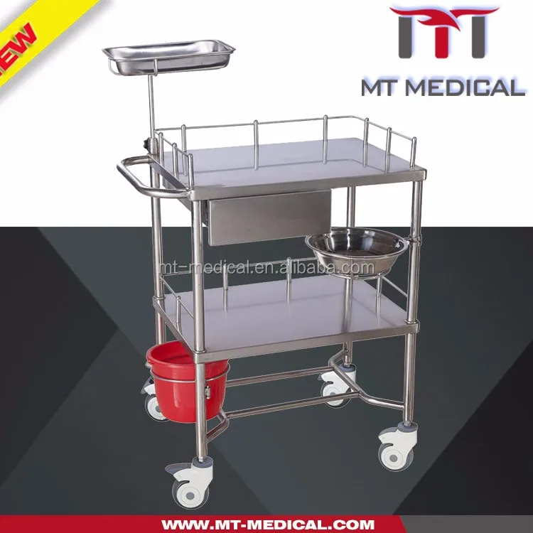 MMT-5 stainless teel dressing trolley with bowl