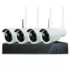 wireless distance 500M cctv nvr kit includes 4 channel security camera H.265