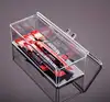 Rectangle Brush Holder with Lid Multifunctional Holder Sundry Storage Box Acrylic Organizer