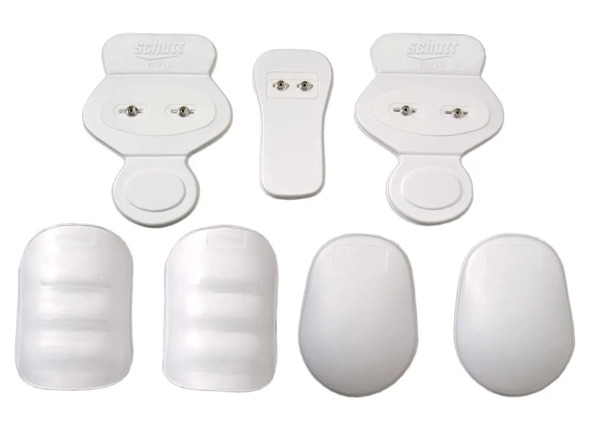 Schutt Youth Lightweight 7 Piece Snap-In Football Pad Set - White