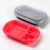 SZ-358 three compartment disposable oval shape plastic container