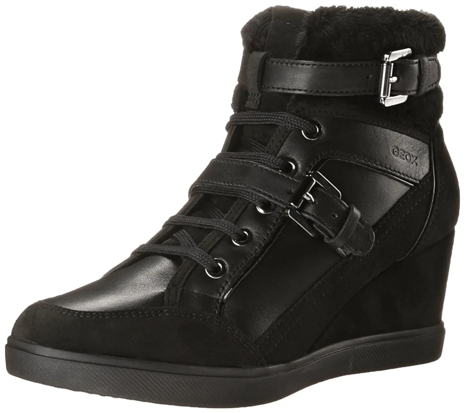 Buy Geox Illusion Womens Leather Wedge Boots / sneakers