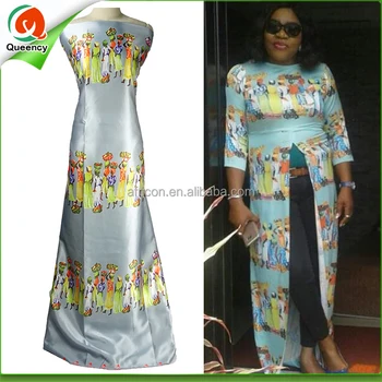 S110 Queency African Printed 100 Polyester Cotton Satin Fabric For Dresses Product S110 Queency African Printed 100 Polyester Cotton Satin Fabric For Dresses Product