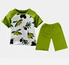 Olive Pattern Best Selling Boy Outfits Wholesale Vest Clothing Set Children Summer Boys Outfits Raglan T-shirt