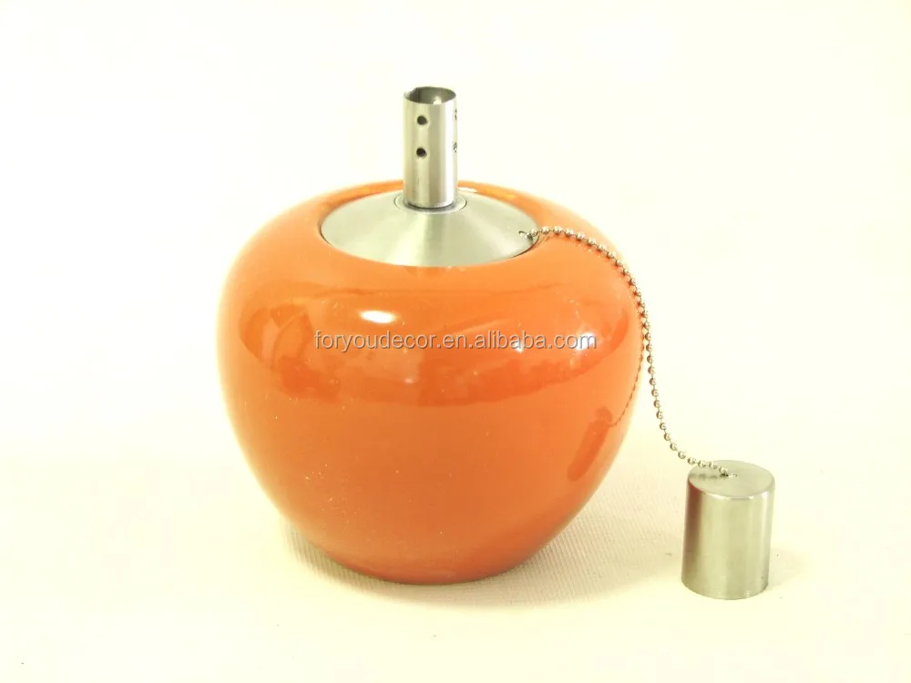 Ceramic Tabletop Torch Oil Lamp With Stainless Steel Tank And New Ceramic Tabletop Torch Oil Lamp With Stainless Steel Tank And New Wick Holder Ct 001