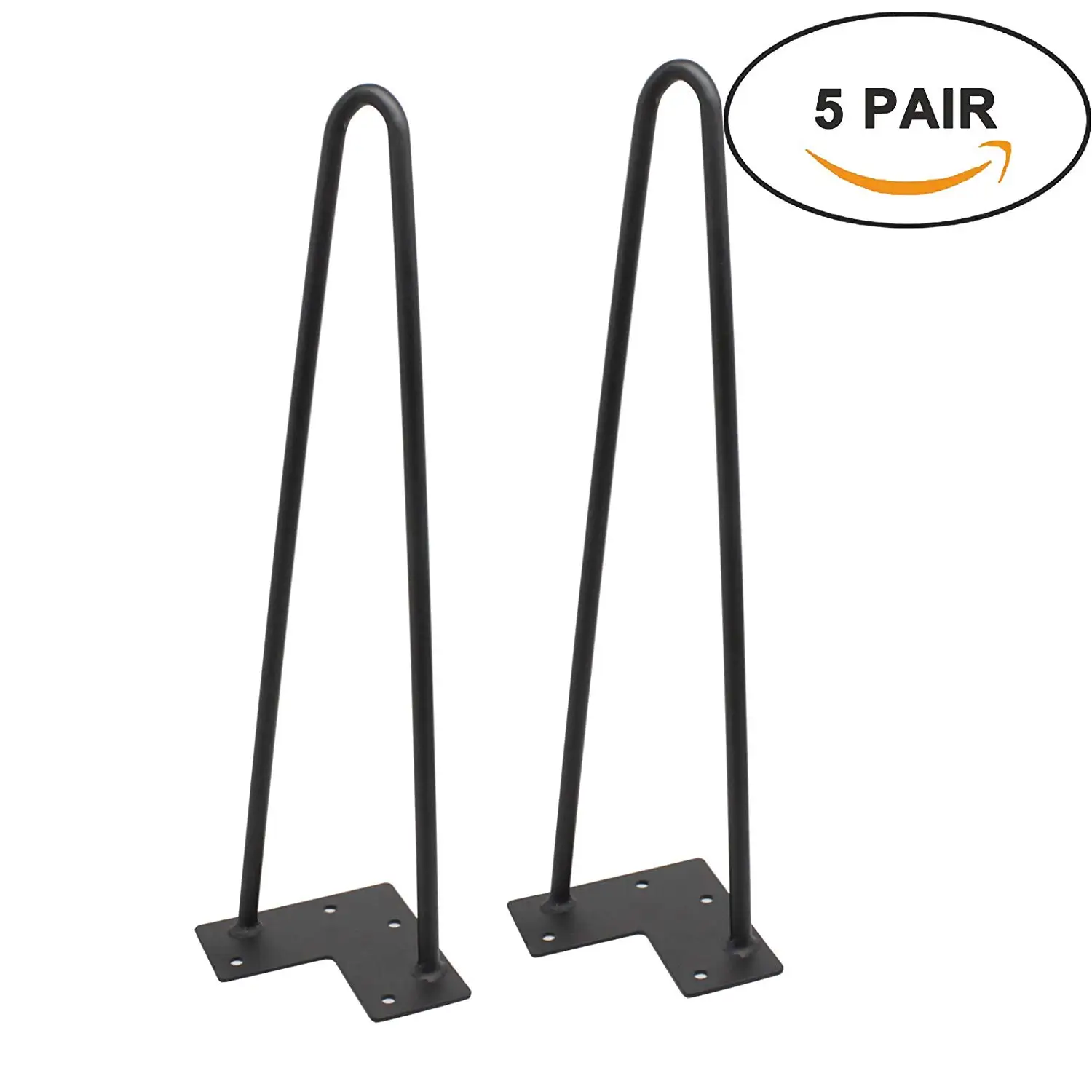 Probrico (Set of 10) 2-Rod Table Desk Bar Hairpin Table Legs 28inch Black Heavy Duty Rods for Industrial Design Look Mid Century Modern Furniture Legs for Coffee Tables, Modern Desks