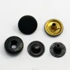 Matt black Cap Spring Snap Button For Garment