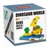 HSANHE mini construction building dinosaur set steps fun doll plastic insert toys brick