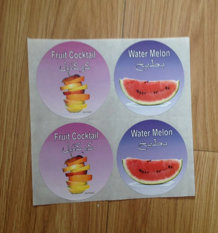 Custom Full Color Design Waterproof Food Label Sticker Printing Roll Canned Food Label