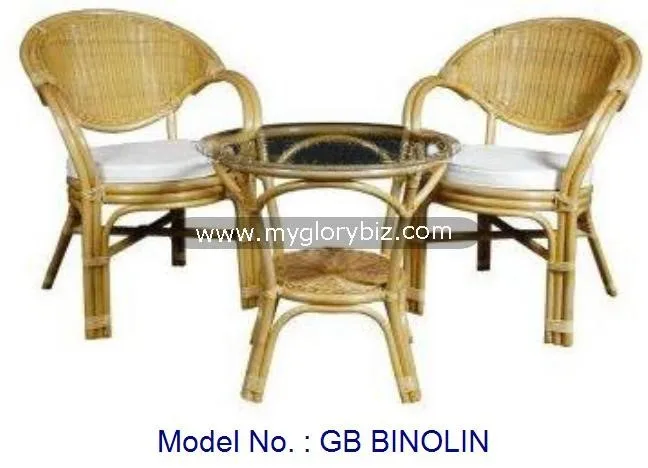 1+2 rattan set, ecke stuhl, rattansessel, rattan runden tisch für