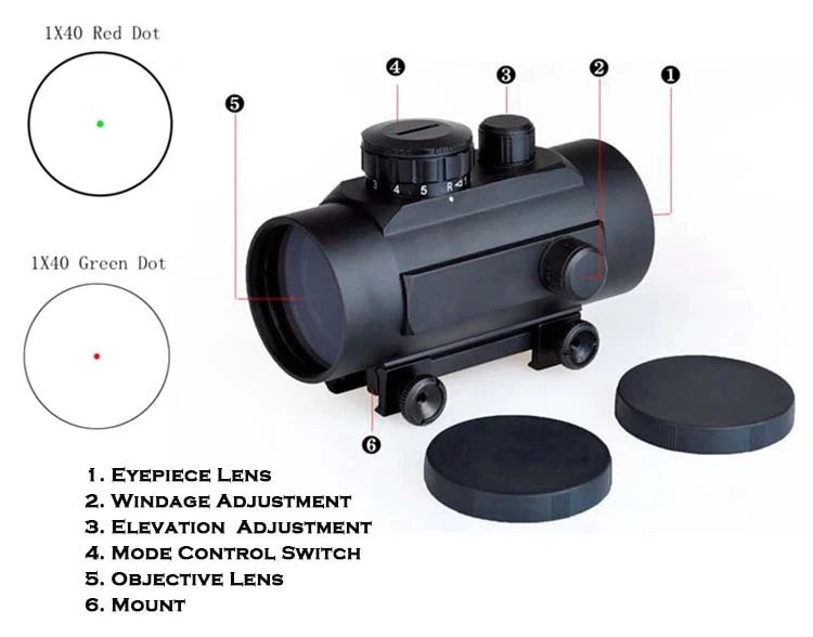 Aim-O Red Green dot 1x40 Riflescope Tactical Holographic Hunt red dot sight with 11mm 20mm weaver rail mount