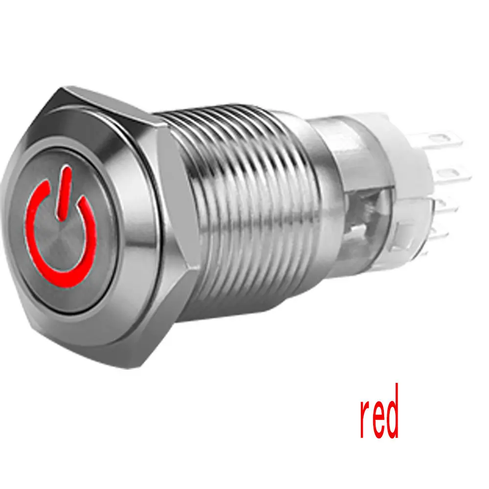 SPST Red Push Button Switch Pack of 10 PB01-R-10 Min
