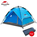 210 180 130 cm New Arrived Double Layer 3 4 Person Outdoor Camping Automatic Tent NatureHike