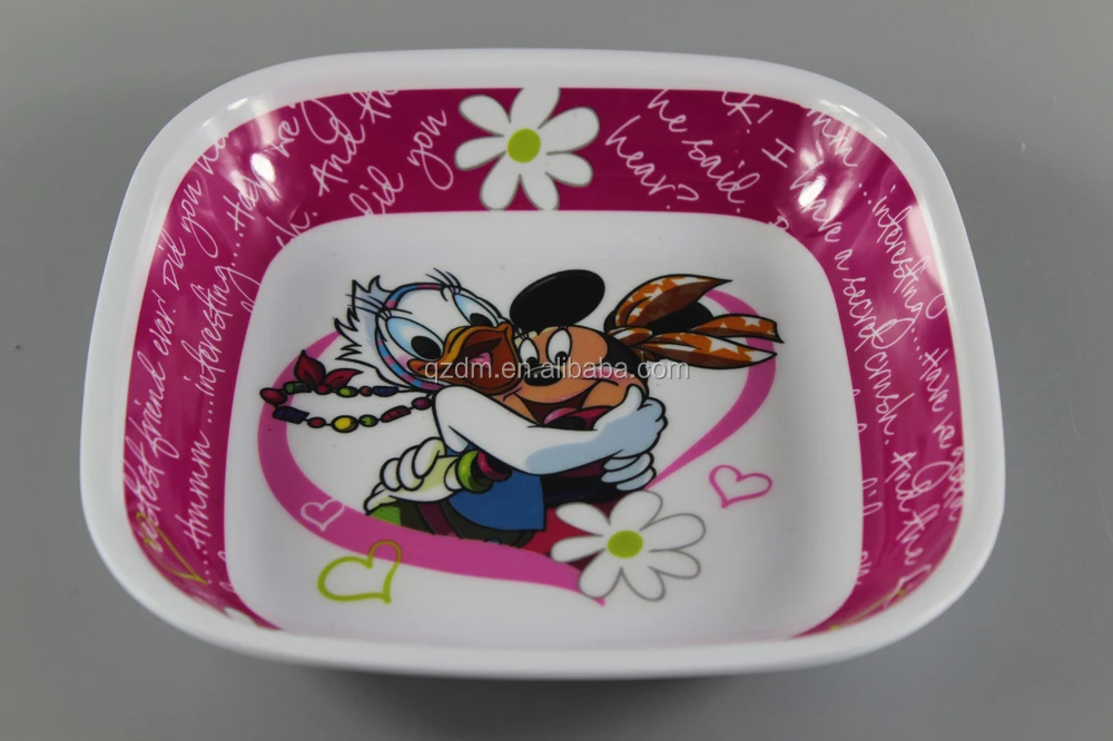 19x19cm Square Dinner Bowl,Melamine Bowls For Kids