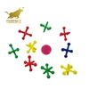 Educational toys mini hi bounce ball with 10 colorful rubber jacks