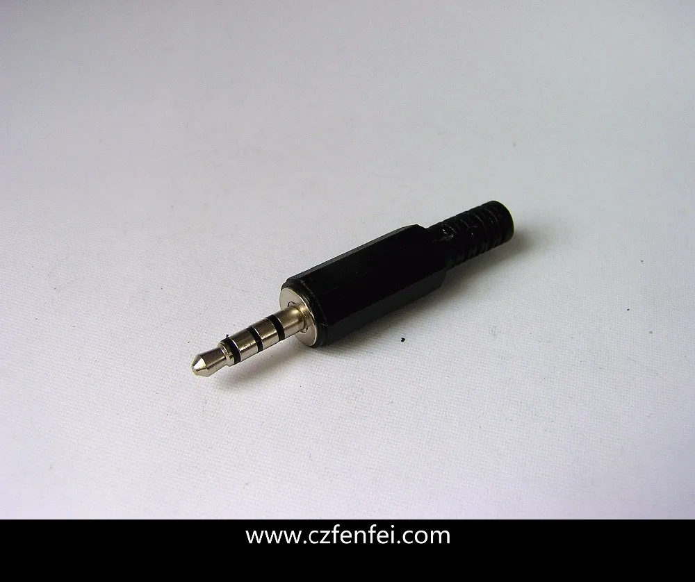 3.5mm 4 Pole Male Plug Repair Headphone Jack Plug Plastic Audio