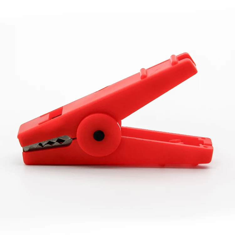 
plastic battery alligator clip with stainless steel teeth 