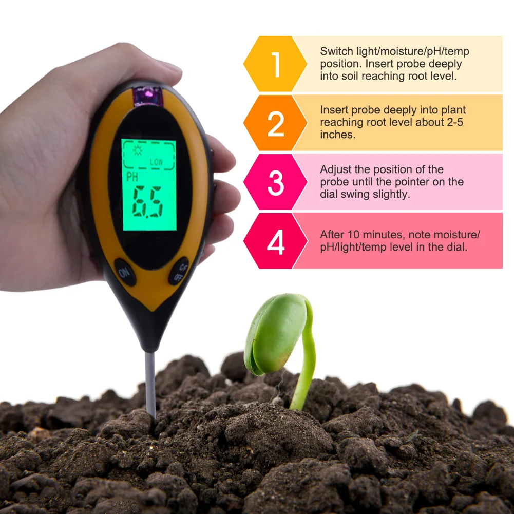 Hot Selling Cheaper 4 In 1 Ph Meters Manufacturers,Best Digital Ph Soil