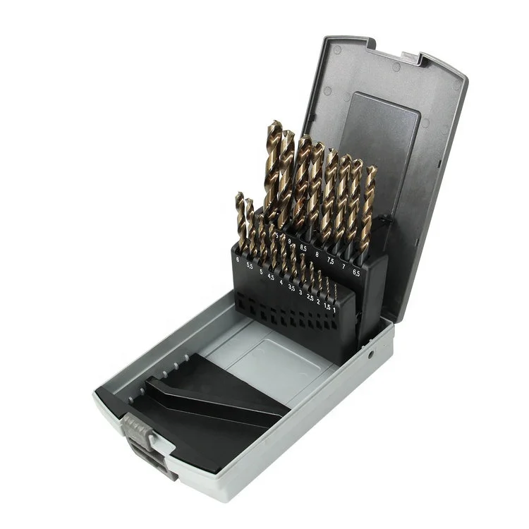 19pcs110mm Three Flats Shank Fully Ground Hss Amber Best Home Drill