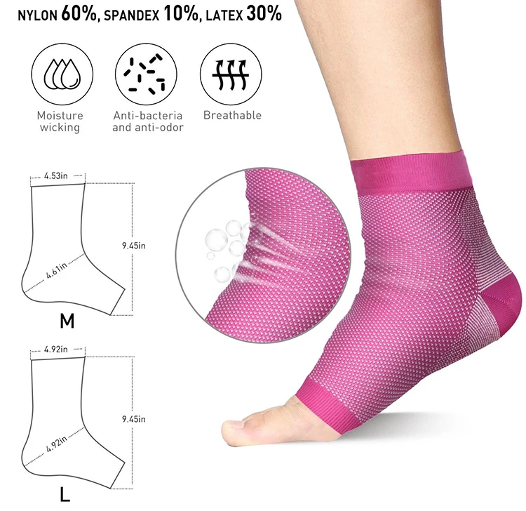 Compression Plantar ankle Sleeve Foot Ankle socks Heel for ankle Support