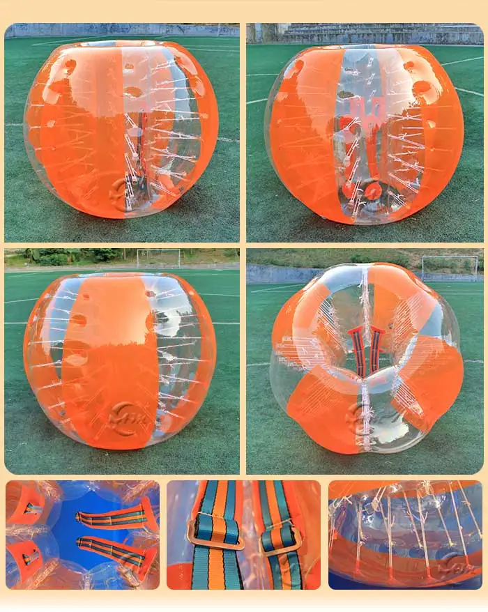 Half Red/ Blue Inflatable Bumper Bubble Soccer Ball With Window