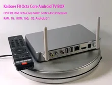 Kaiboer F8 Octa Core Android TV Box RK3368 64 Bit Cortex-A53 1GB/16GB FHD H.265 Metal Shell TV Network Media Player Support Kodi
