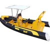 Korea spain dive rigid hull inflatable fishing rib boat with fish storage box and live well