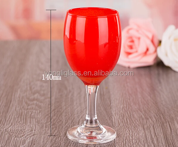 Custom wholesale purple colored red wine glass,creative colourful drinking wine glass , wedding bar wine glass