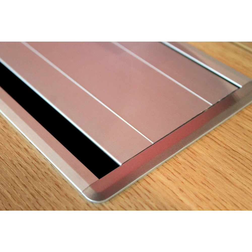 Office Computer Desk Rectangle Aluminum Alloy Table Hole Cover