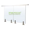 SS Outdoor Swimming Pool Frameless Glass Fence Glass Square Shape Spigot Railing