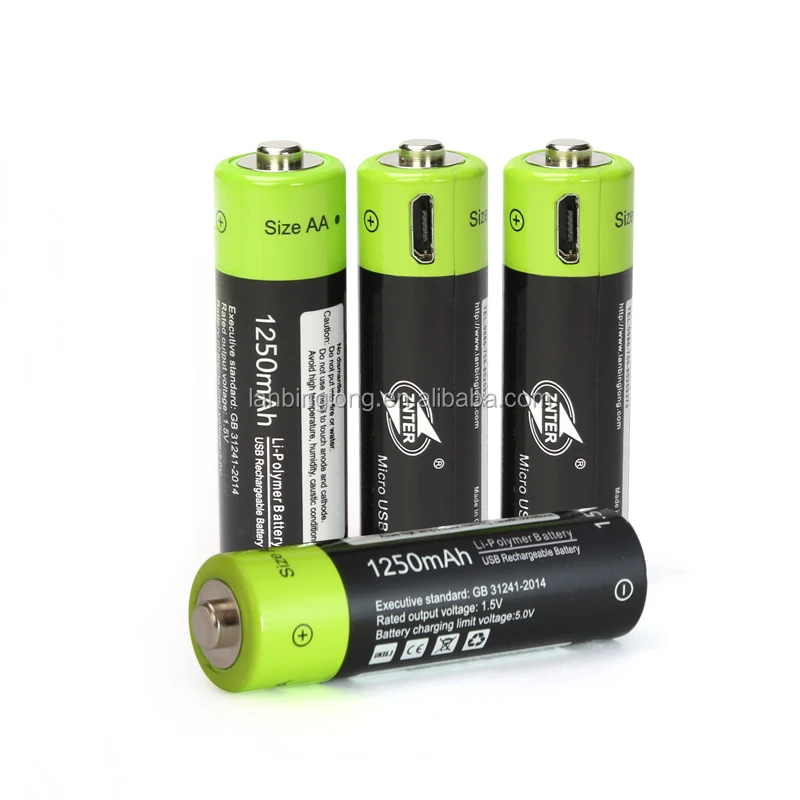 1.5 Volt Lipolymer Rechargeable Batteries Aa Rechargeble Battery 1.5v