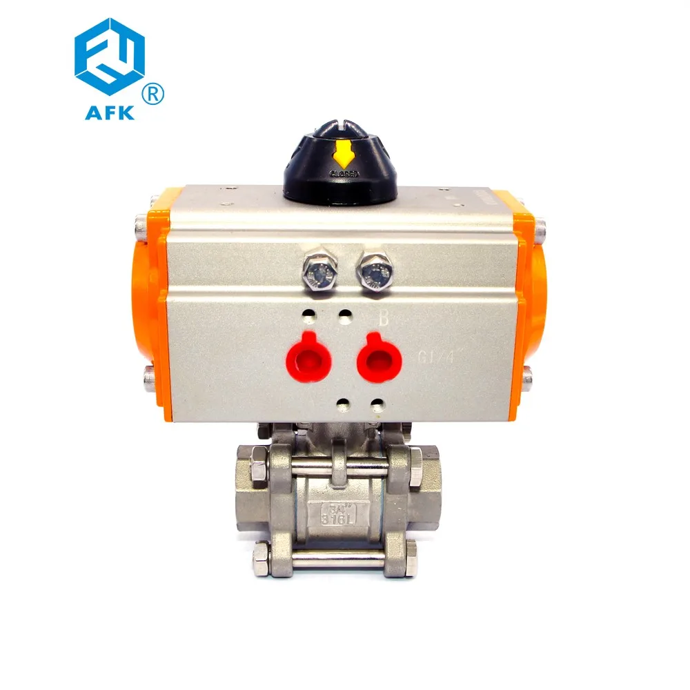 3piece Double Acting Stainless Steel Air Control Pneumatic Actuators
