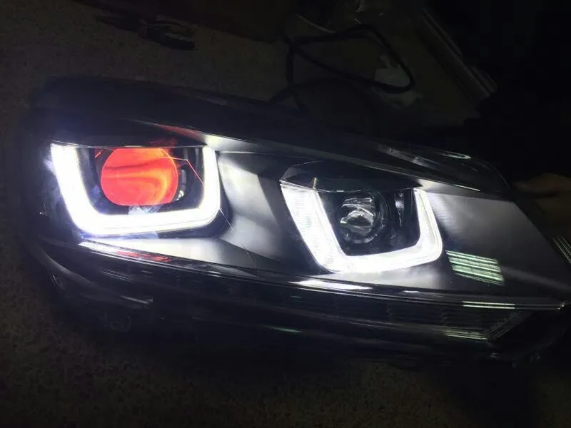 Vland Factory Warehouse Prices  GOLF6 LED Front Lamp Fits To Car 2008 2009 2011 2013 Front Light Plug And Play