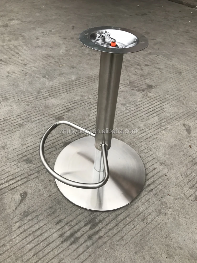 Metal Stainless Steel Height Adjustable Table Base Industrial Bar Stool