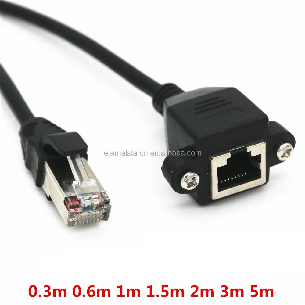 Cable Ethernet de ángulo recto Rj45 Cat5e montaje en Panel Ethernet ...