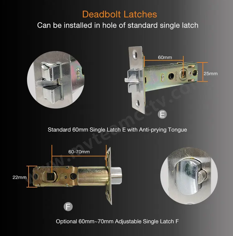 Smart Bedroom Door Lock Password Card Digital APP Bluetooth Unlock American Door Lock With American Standard Deadbolt