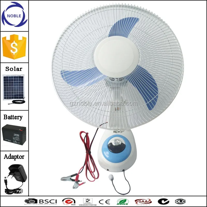 Ac/dc Operated Rechargeable Oscillating 3speed Solar Wall Fan Buy