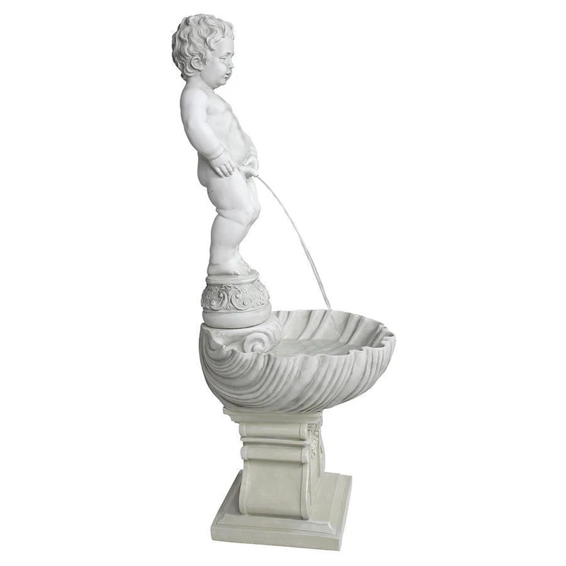 Outside Decoration Marble Boy Statue Peeing Water Fountain - Buy Marble