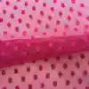 Polyester red mesh tulle jacquard dot soft fabric material